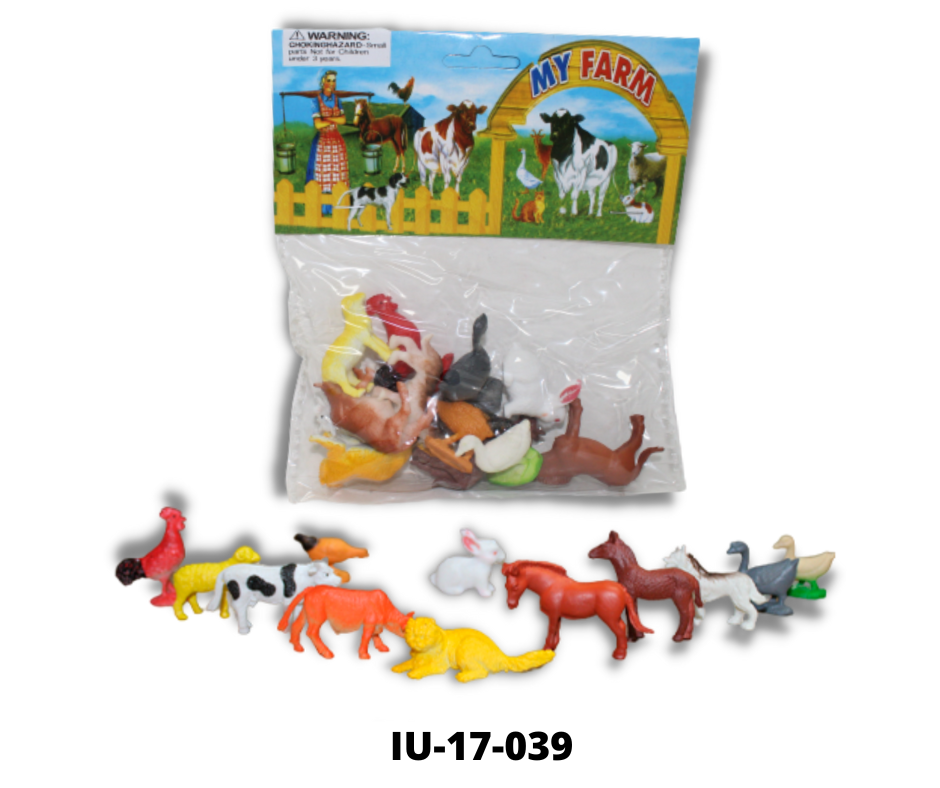 ANIMALES PLASTICOS GRANJA 12PCS