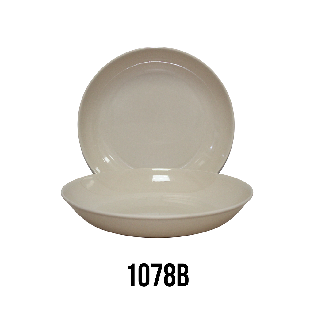 PLATO HONDO 8" BEIGE