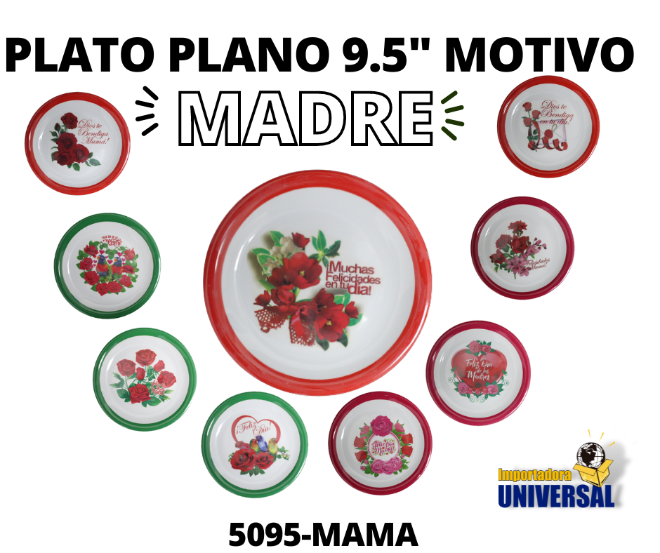 PLATO PLANO 9.5" MOTIVO MADRE