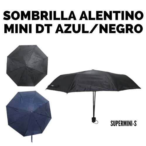 SOMBRILLA ALENTINO MINI DT AZUL/NEGRO