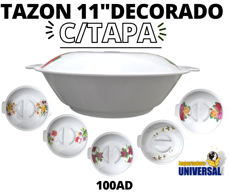 TAZON 11" DECORADO C/TAPA