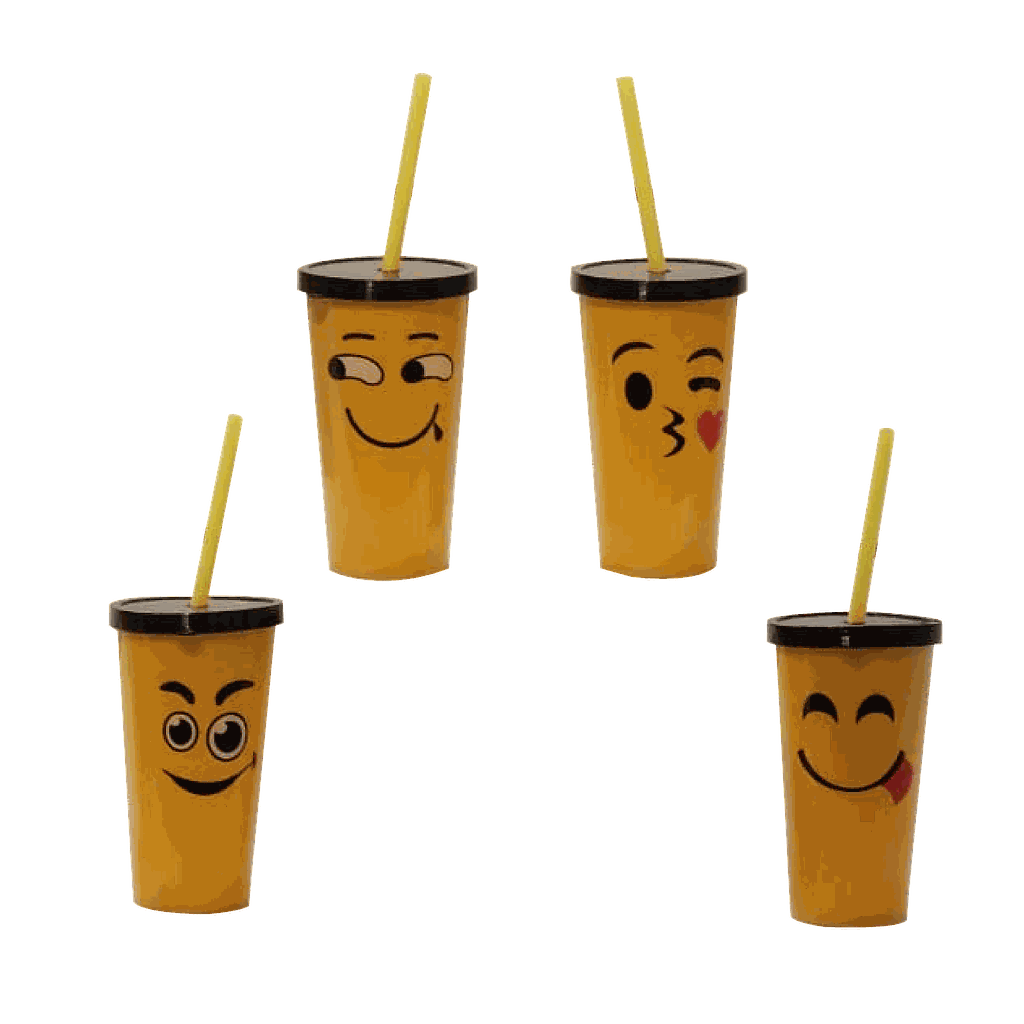 VASO PLASTICO 15 OZ EMOTICON T/LISA