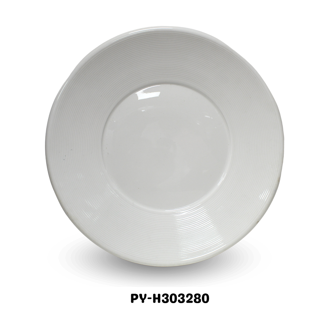 PLATO 11" DE PORCELANA BLANCO