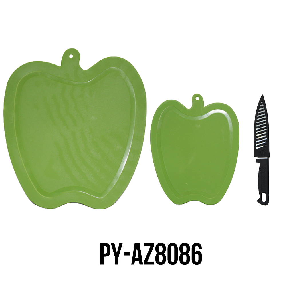 TABLA DE PICAR X 3 PCS MANZANA (GRANDE)