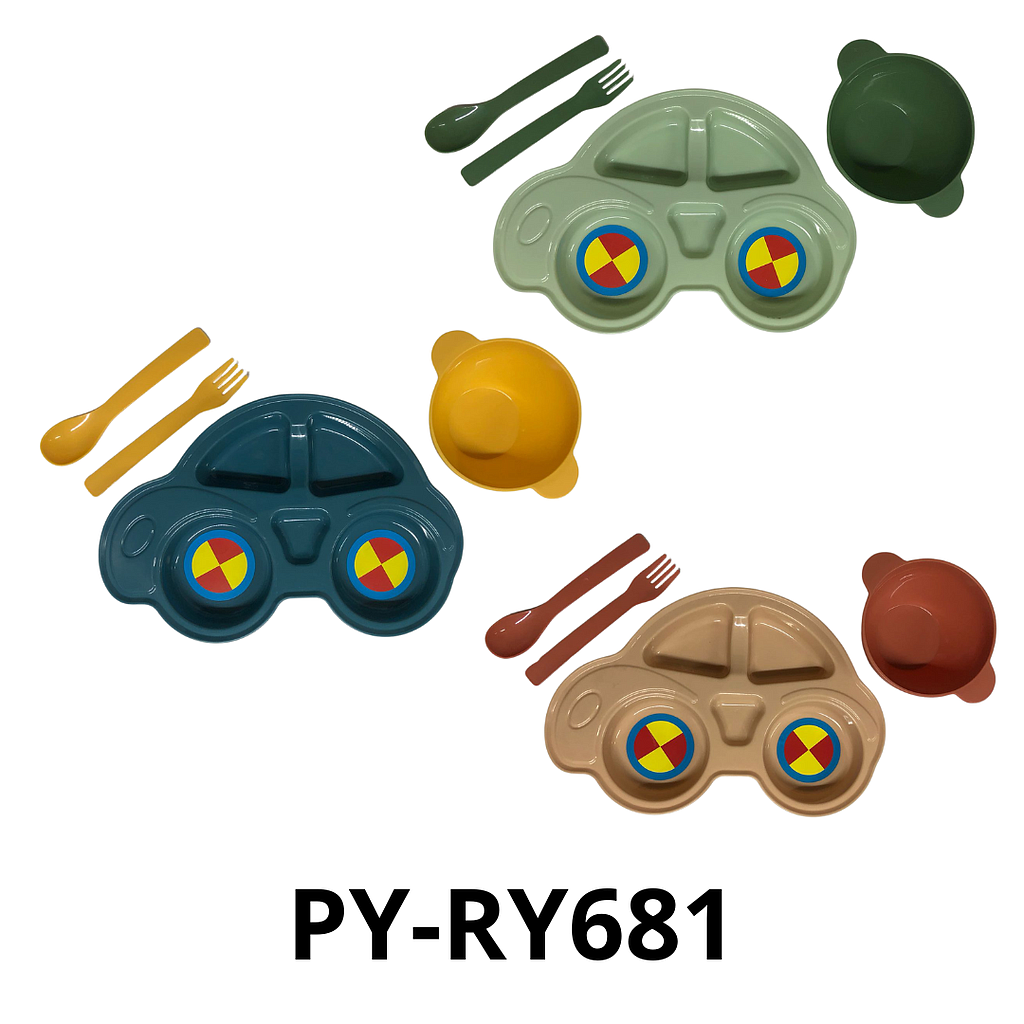 JUEGO DE PLATO Y VASO PLASTICO PARA BEBE