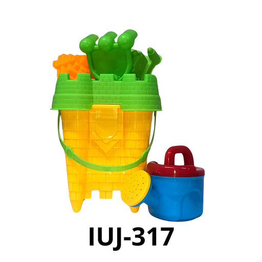 [IUJ-317] JUGUETE PARA PLAYA-CASTILLO CON TAPA 9PCS