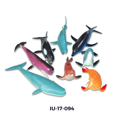 [IU-17-094] ANIMALES PLASTICOS MARINOS 8PCS