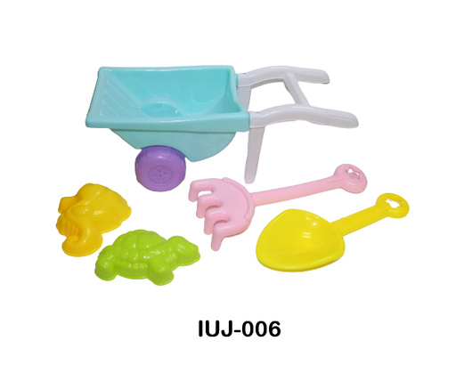 [IUJ-006] JUEGO DE PLAYA C/CARRETA (NIÑA 5PCS)