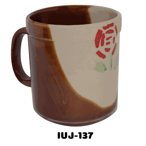 [IUJ-137] TAZA PORCELANA 9 OZ CAFE C/FLORES