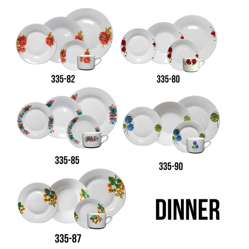 [DINNER] VAJILLA PORCELANA 20 PCS