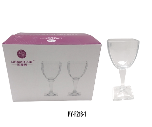 [PY-F216-1] COPA CUADRADA DE VIDRIO 290ML (SET 6 PCS)