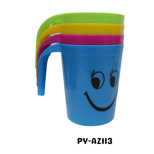 [PY-AZ113] TAZA X 4 PIEZAS EMOJI COLORES