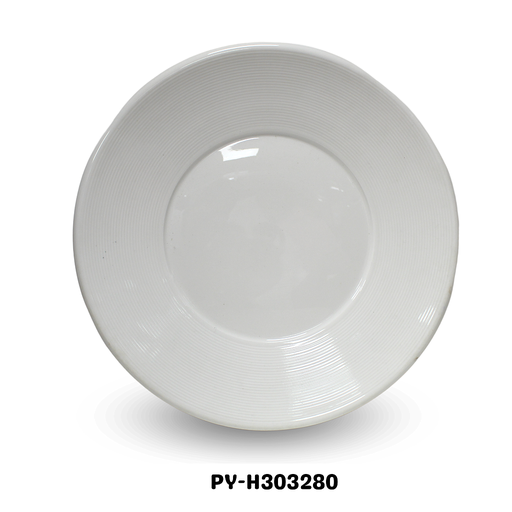 [PY-H303280] PLATO 11" DE PORCELANA BLANCO