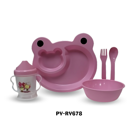 [PY-RY678] JUEGO DE PLATO Y VASO PLASTICO PARA BEBÉ /SAV