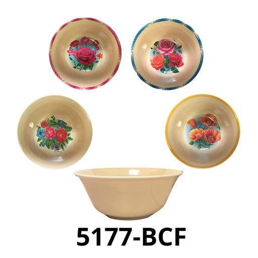 [5177-BCF] TAZON 8" BEIGE C/FLORES